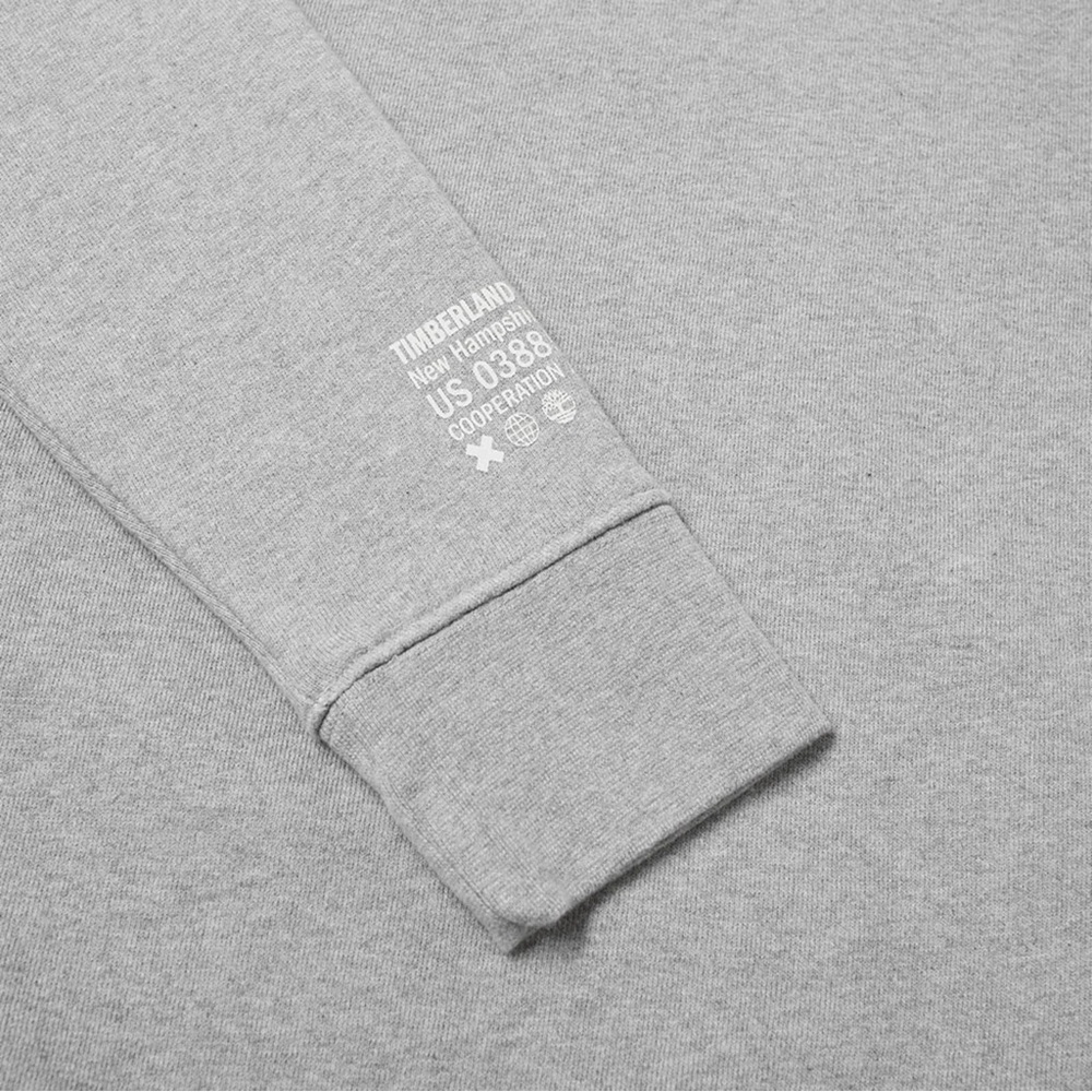🔥SOLD OUT TIMBERLAND X WOOD WOOD CREW SWEAT SHIRT HEATHER GRAY GREY Size: Large🔥 - Picture 4 of 6